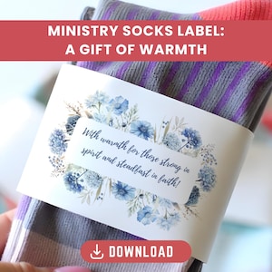 JW Ministry Sock Labels Printable, Pioneer Gifts, Digital Download, jw printables, JW Gifts for sisters, Encouragement label card, DIY idea