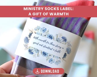 JW Ministry Sock Labels Printable, Pioneer Gifts, Digital Download, jw printables, JW Gifts for sisters, Encouragement label card, DIY idea