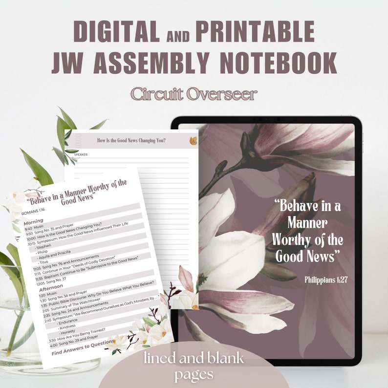 JW Printable Assembly Notebook Digital Program With Circuit Overseer ...