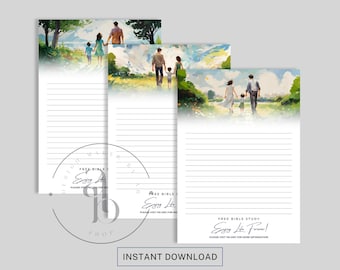 Enjoy Life Forever, JW Letter Writing Paper, Bible Study Invitation, Jehovah's Witnesses, JW Printable, Ministry Letterheads, Pioneers