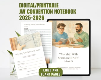 JW Assembly Notebook 2025-2026, Digital Convention Journal (Printable)