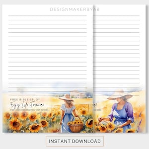 Papelaria para escrever cartas imprimíveis JW, convite para estudo da Bíblia, carta A4 e EUA, download digital JW, papéis timbrados do ministério, aproveite a vida para sempre