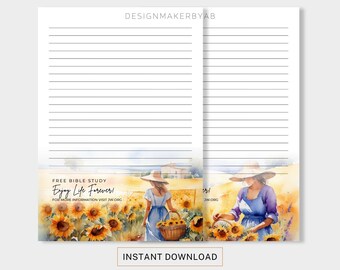 JW Printable Letter Writing Stationery, Bible Study Invitation, A4&US Letter, JW Digital Download, Ministry Letterheads, Enjoy Life Forever