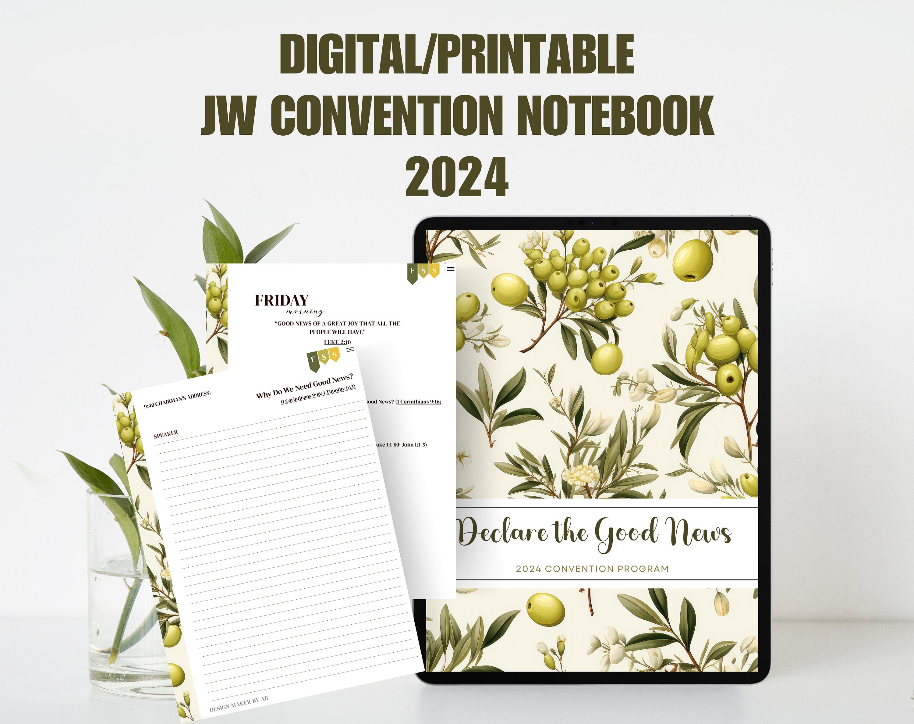 2024 Declare the Good News JW Convention DIGITAL or PRINTABLE Notebook