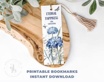 2026 JW Convention Printable Bookmarks Eternal Happiness, Assembly Gifts, Watercolor Flowers, JW Gifts, Digital Download, JW Pioneer Gifts