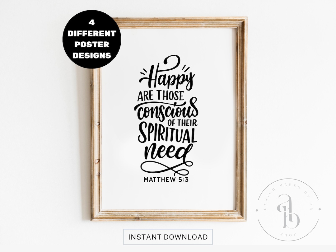 2026 Yeartext Printable Poster With Scripture Matthew 5:3, Printable ...