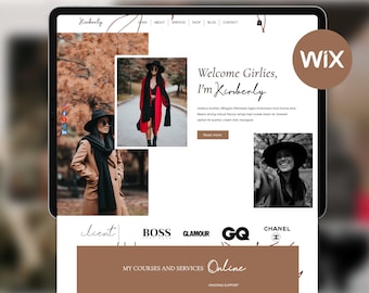 WIX Website Template, Website Template, Website Design, Social Media Manager Website, Aesthetic Blog Website Template, Coaching Website