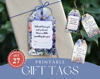 Printable JW gift tags, JW gift ideas, pioneer school gift, JW party tag, jehovah witness gift, baptism gift, elder thank you greeting card