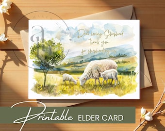 JW druckbare Elder Grußkarte, liebevoller Hirte, Dankeskarte, Elder Anerkennungskarte, JW digitale Schrift, Elder Schulgeschenk
