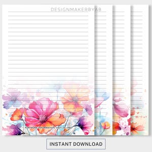 Juego de papelería para escribir cartas imprimibles de JW, invitación para estudiar la Biblia, tema floral, JW Digital, membretes del ministerio, disfrute de la vida para siempre