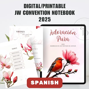 Adoración Pura 2025 adoracion cuaderno spanish, JW Convention Digital/Printable, Regional Assembly JW Gifts, Good Notes, Notability, Samsung