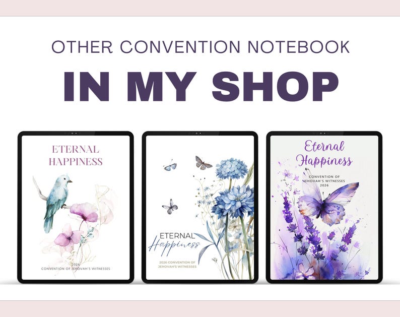 Eternal Happiness Notebook, 2026 JW Convention Digital/printable ...