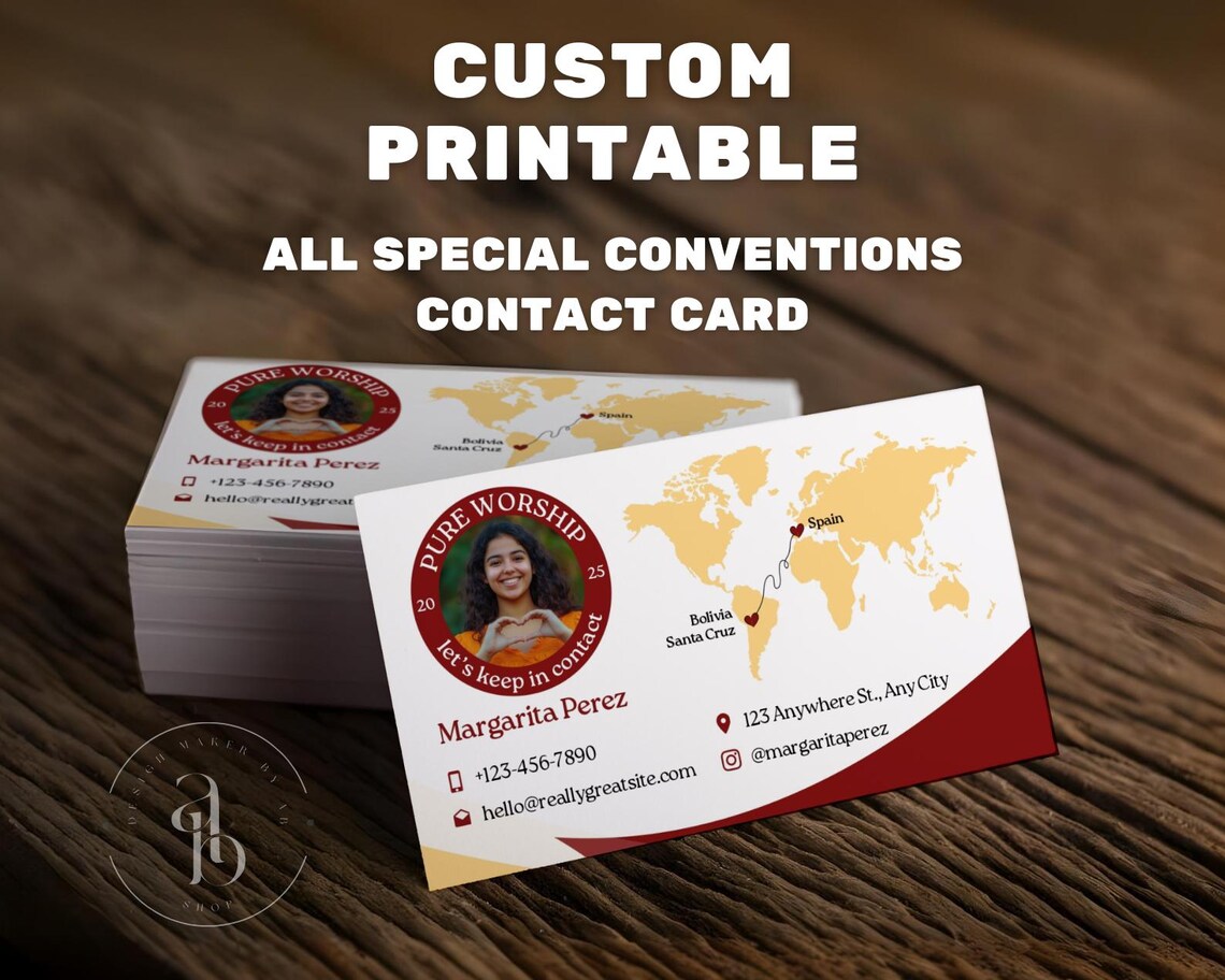 Personalized Special Convention Contact Card, Eternal Happiness 2026 ...