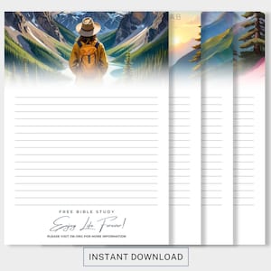 Papel para escrever cartas JW, papelaria JW Writing, suprimentos para serviços de campo, impressão em casa, download instantâneo, papelaria Nature, papel timbrado