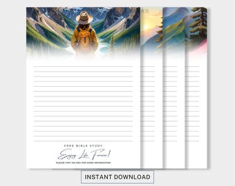 JW Letter Writing Paper, JW Writing Stationery, Field Service Supplies, Print at Home, Instant Download, Nature Stationary, Letterhead Paper