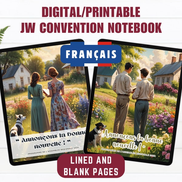 JW Cahier numérique français Convention régionale 2024 Déclarez la bonne nouvelle Cahier imprimable Convention spéciale JW Goodnotes Notability JW Gift