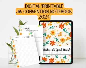 JW Digital Printable Convention Notebook GoodNotes Notability, 2024 Declare the Good News Regional Convention Program, JW Assembly Gifts