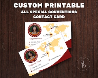 Gepersonaliseerde visitekaartje speciale conventie, eeuwig geluk 2026, JW Pritable-kaart, JW-briefpapier, conventiecadeau, digitale download