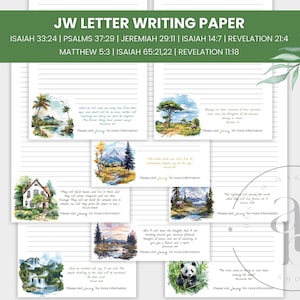 Megabundel JW-briefbriefpapier, JW-briefpapier, buitendienstbenodigdheden, schriftsjabloon, instant download, briefpapier