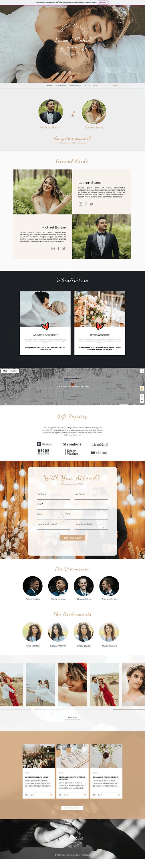 Wedding RSVP WEBSITE Template Wedding Website Invitation Wix RSVP