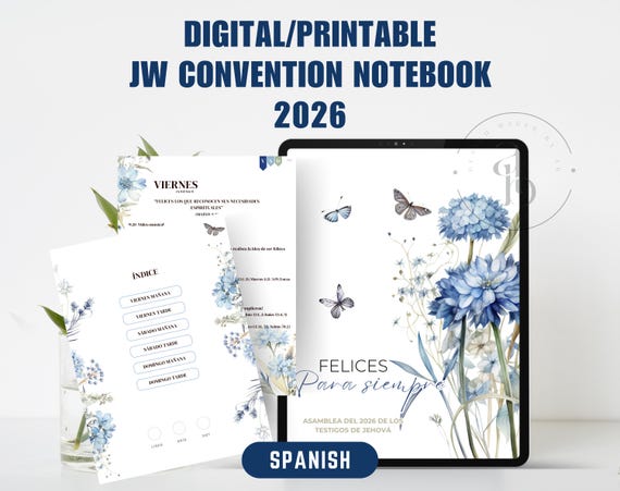 Felices para siempre 2026 JW Spanish Notebook, JW Convention Digital/Printable, Regional Assembly JW Gifts, Good Notes, Notability, Samsung