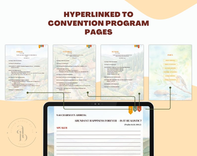 Eternal Happiness 2026 Convention Digital Notebook Regional JW Notes ...