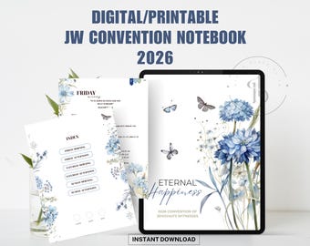 Ewiges Glück Notizbuch, 2026 JW Convention Digital / Printable Journal, Geschenke der regionalen Versammlung JW, GoodNotes PDF, Notability, Samsung
