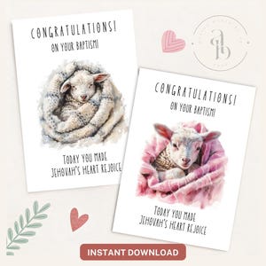 JW-doopcadeau - afdrukbare wenskaart voor broer - direct downloaden - JW-doopkaart voor zussen - christelijke felicitatiekaart