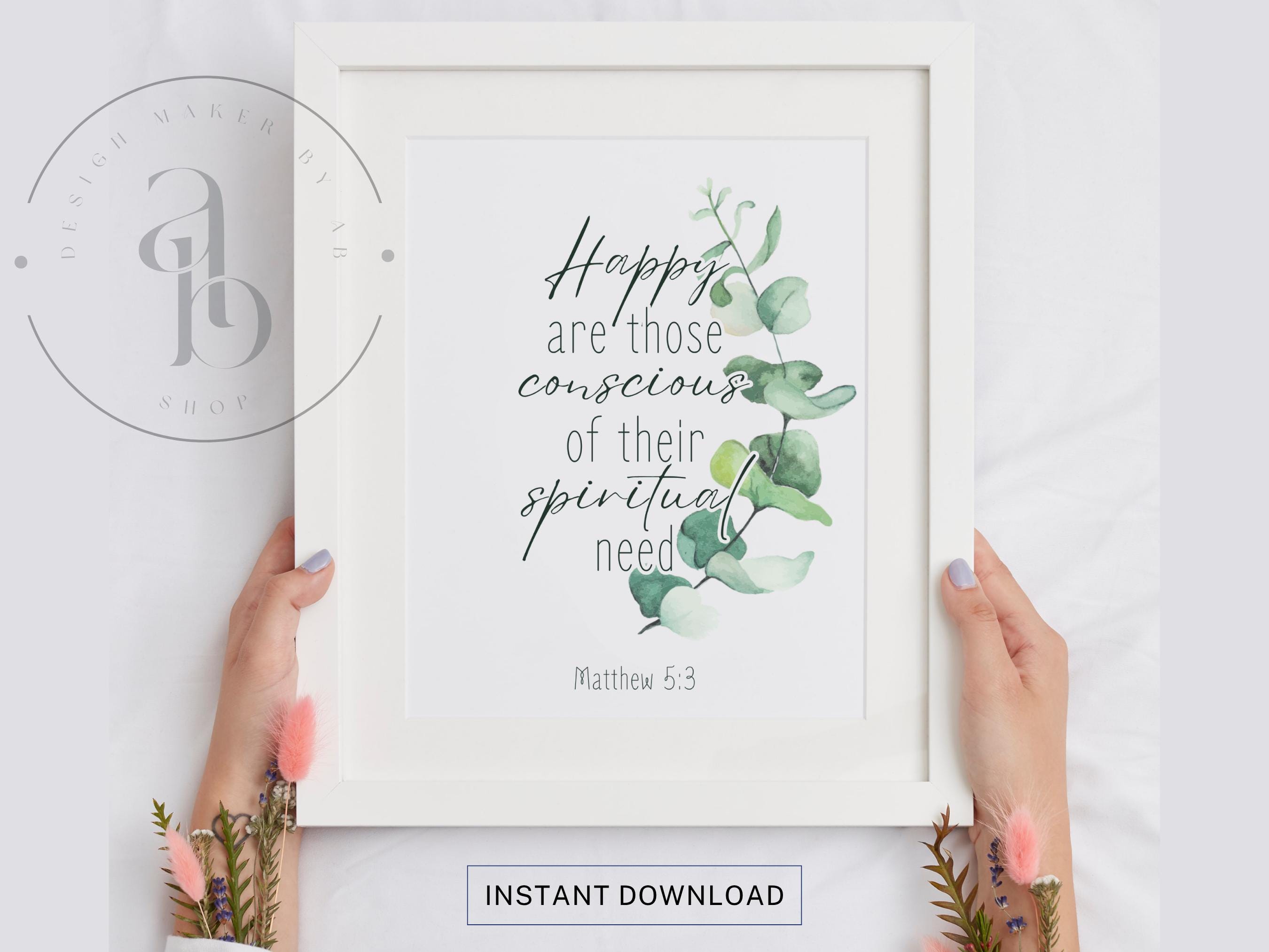 Yeartext 2026 Printable Poster, JW Gift, Scripture Wall Art, Matthew 5: ...