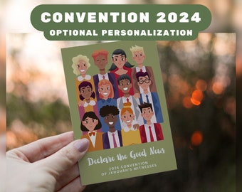 Declare the Good News, 2024 special convention printable card, digital JW baptism gift, personalised encouraging card, JW convention 2024