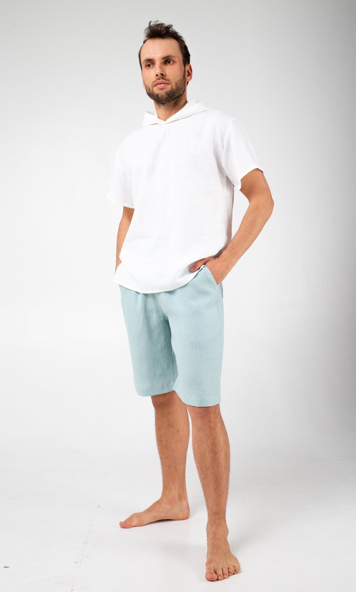 Mens linen shortsShorts for menLinen shorts with pockets Etsy