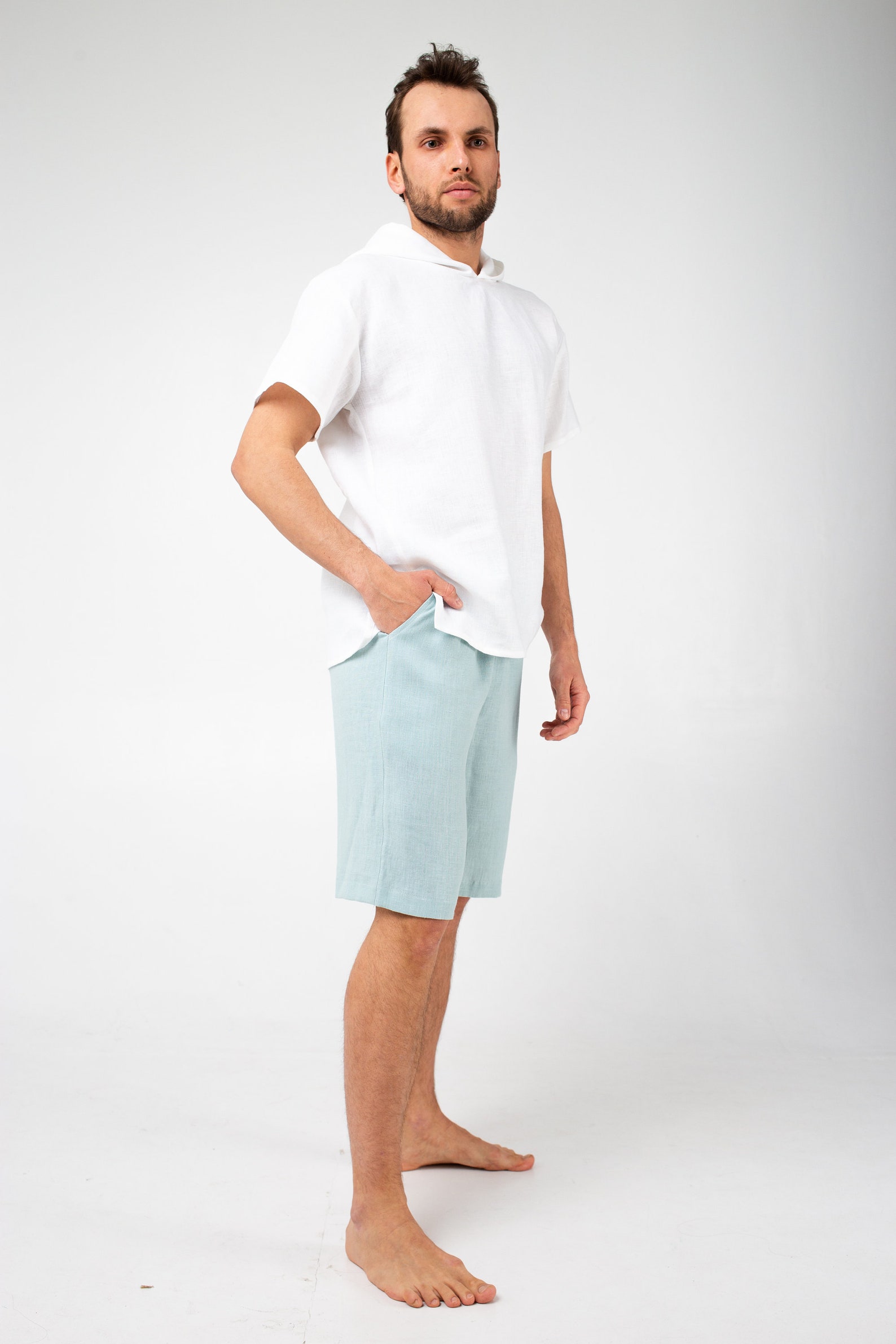 Mens linen shortsShorts for menLinen shorts with pockets Etsy