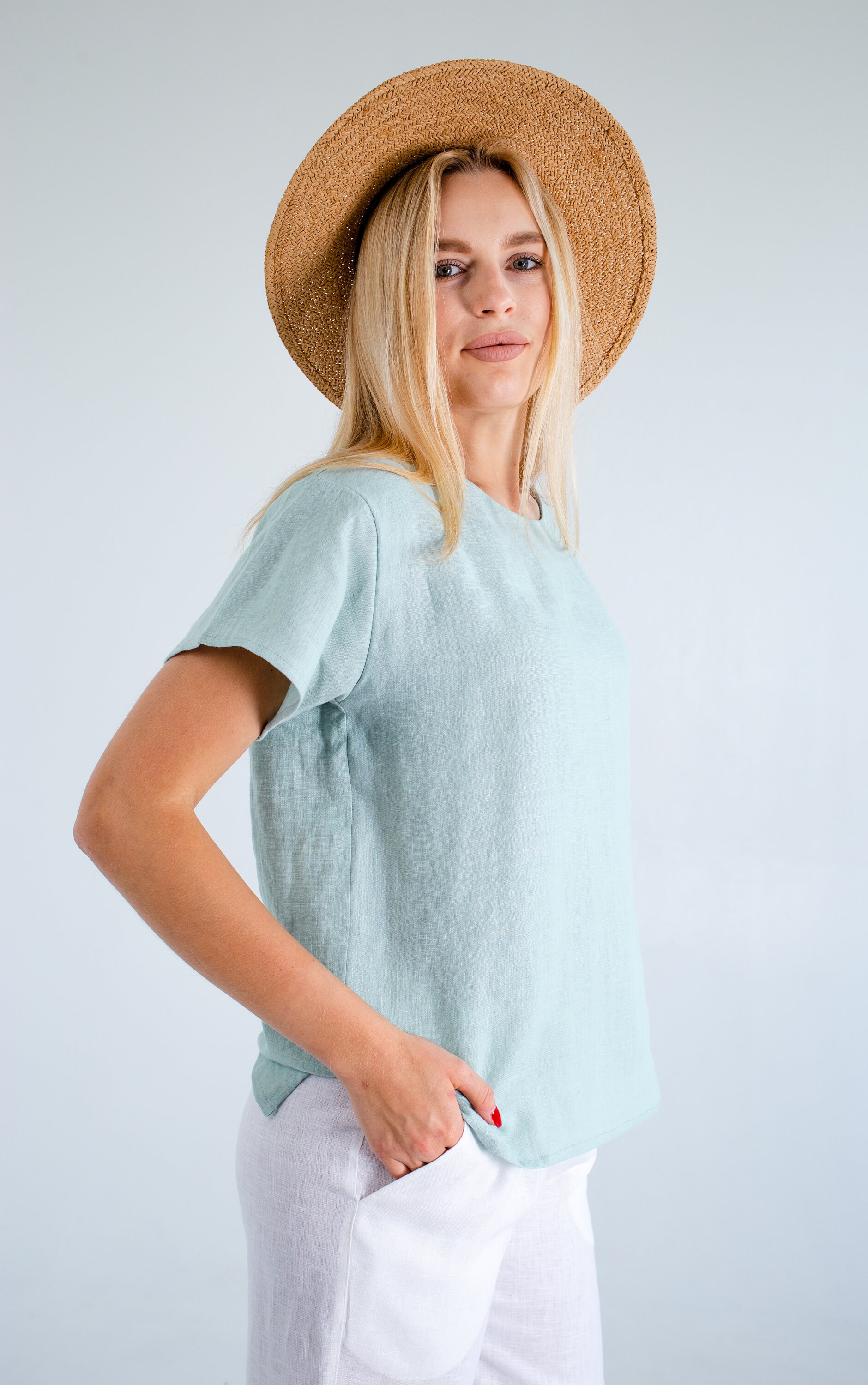 Linen Tshirt Women Loose Tshirt for Women Linen Tank Top Etsy