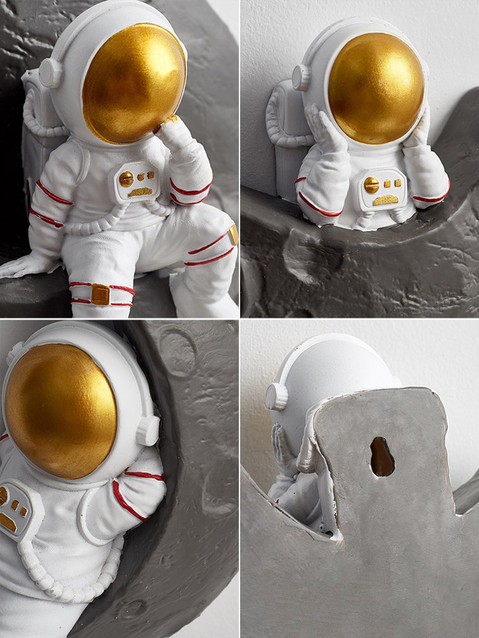 3D Astronaut Space Wall Decor Set Nursery Decor Kids Room Etsy