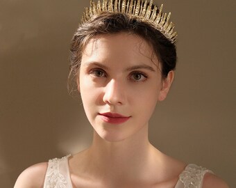 Rhinestone Bridal Headdress | Crystal Bridal Headdress | Bridal Headdress | Silver Hair Accessories Crown | Gold Crown