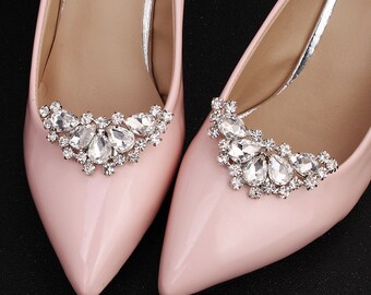 Crystal Semi-Circle Bridal Shoe Clips