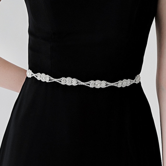 Silver top bridal belt