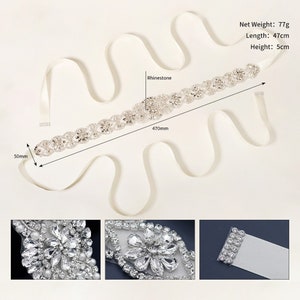 Minimalist Bridal Belt Silver Bridal Rattan Belt Crystal - Etsy