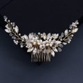 Crystal and pearl bridal comb, Bridal hair piece, Crystal floral hair comb, Wedding hair piece, Wedding hair accessory. product logo