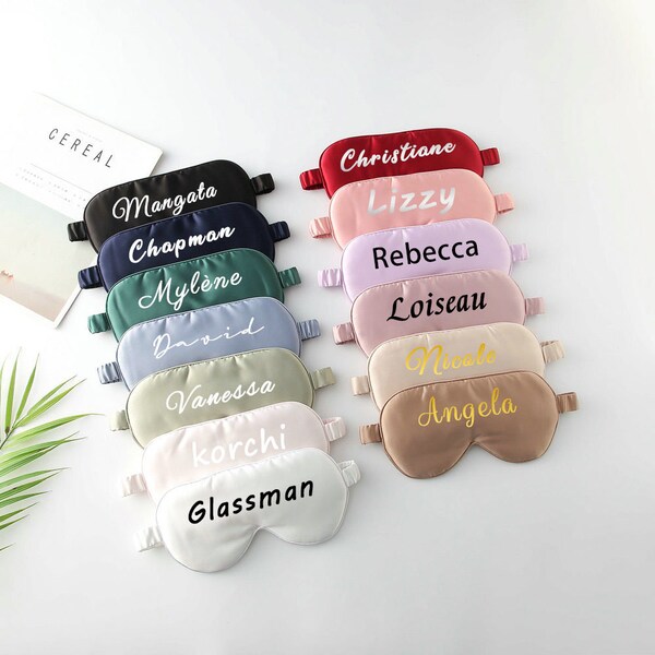 Customized Eye Masks Personalized Sleeping Masks Customized Satin Eye Masks Bachelor Party Gifts Bridesmaid Proposal Gifts Bridesmaid Gifts