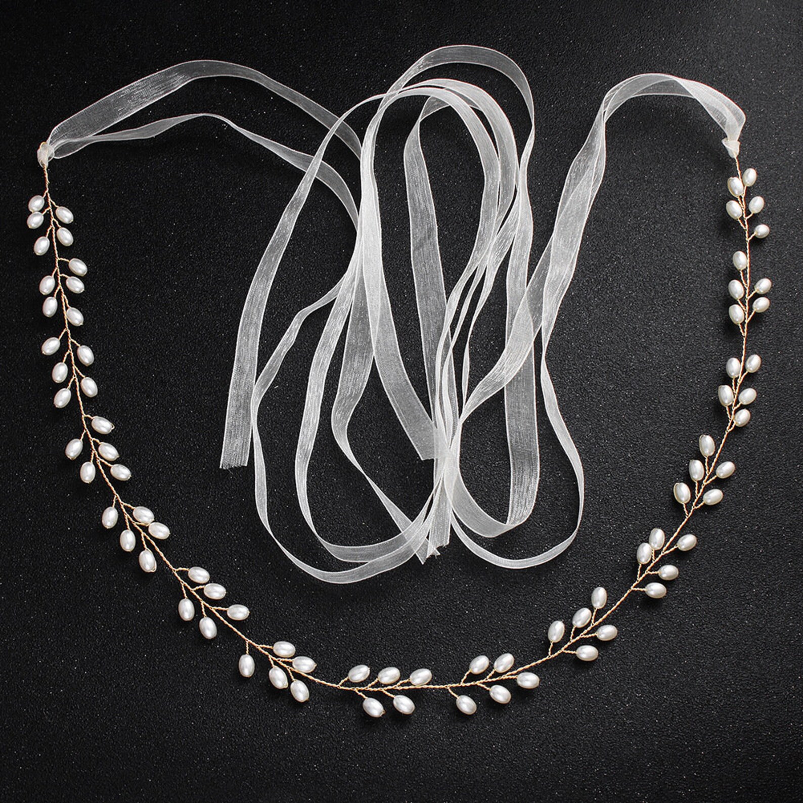 Minimalist Bridal Belt Silver Bridal Vine Sash Boho Pearl Etsy