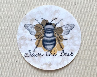 Save the Bees Honeycomb Vinyl Decal Sticker