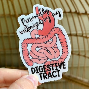 Personally Victimized by my Digestive Tract | IBS | Spoonie | Crohn&#39;s| Celiac | Chronic Illness Vinyl Decal Sticker