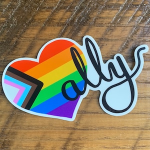 MAGNET LGBTQ+ Ally Heart Vinyl Sticker Magnet