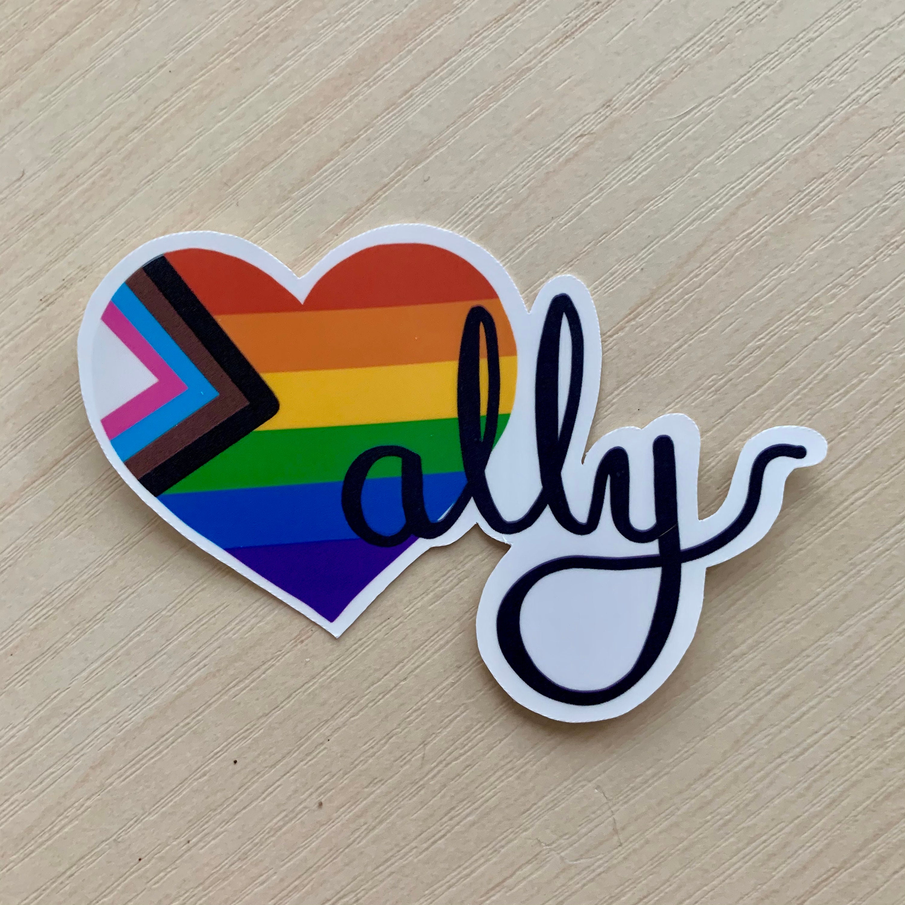 LGBTQ Ally Heart Vinyl Decal Sticker Etsy UK