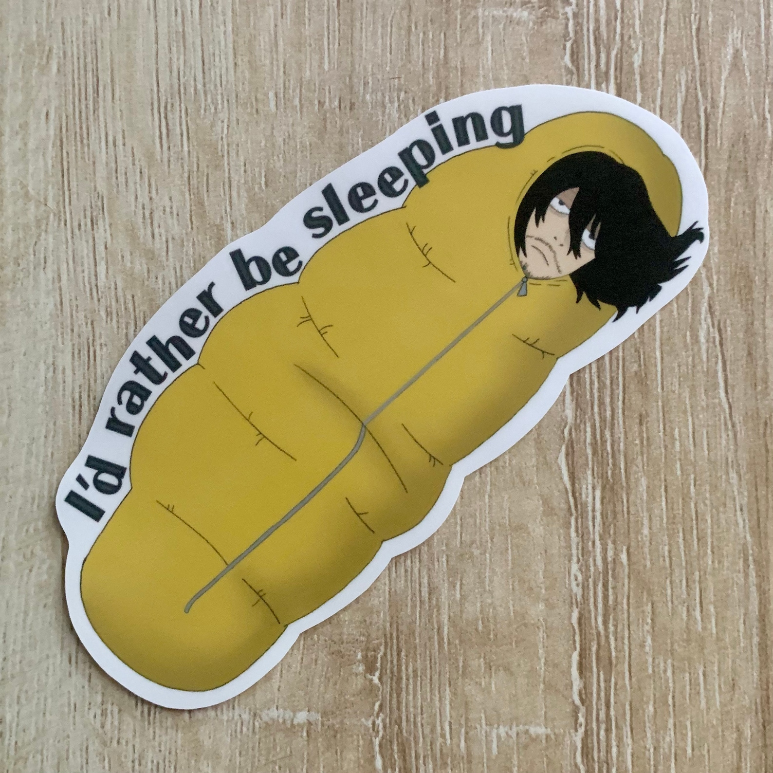 MHA Aizawa Eraserhead Sleeping Bag Vinyl Decal Sticker Etsy