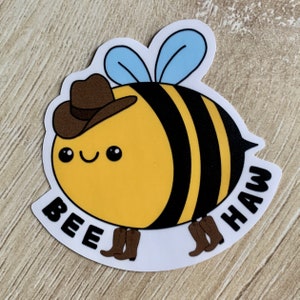 Beehaw Cowboy Bee Save the Bees Vinyl Decal Sticker