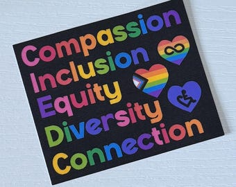 Neurodiversity LGBTQ+ Disability Diversity Inclusion Vinyl Decal Sticker