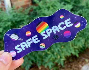 Safe Space Neurodiversity LGBTQ+ Ally  Vinyl Decal Sticker