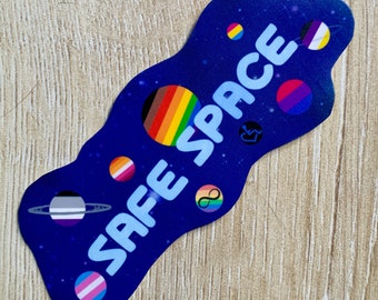 MAGNET Safe Space Neurodiversity LGBTQ+ Ally  Vinyl Sticker Magnet